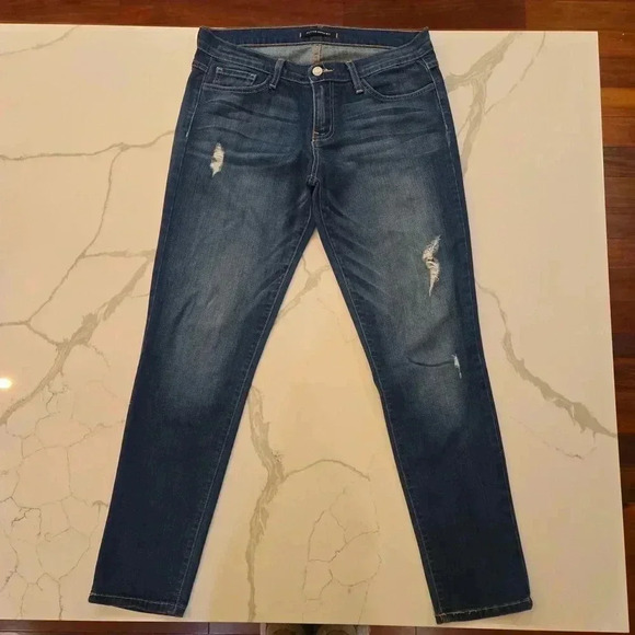 Flying Monkey Low Rise Stretch USA Distressed Jeans Blue Size 26 - Picture 1 of 10
